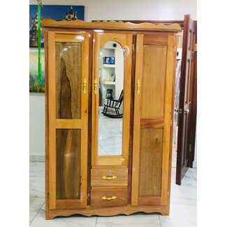 Wardrobe (4ft) - 3 Door w/ Long Doors
