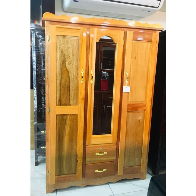 Wardrobe (4ft) - 3 Door w/ Long Doors