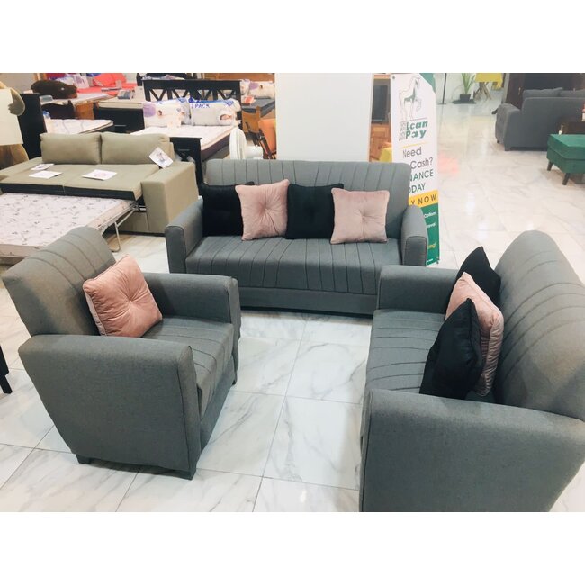 Amber Sofa Set AS3 W/8 pillows