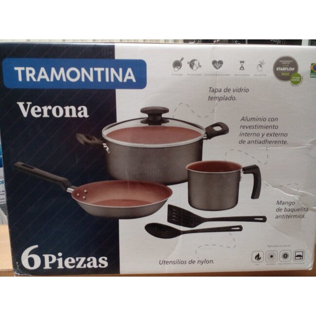 Tramontina Pots & Pans 6pcs Set Black 27899/129