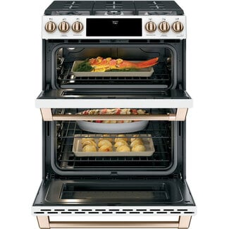 GE Cafe GE Cafe 30"  Slide in, Double Oven Stove White CGS750P4MW2