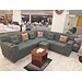 Chesterfield  L Shape Sofa Set w/6 pillows & 1 cup holder