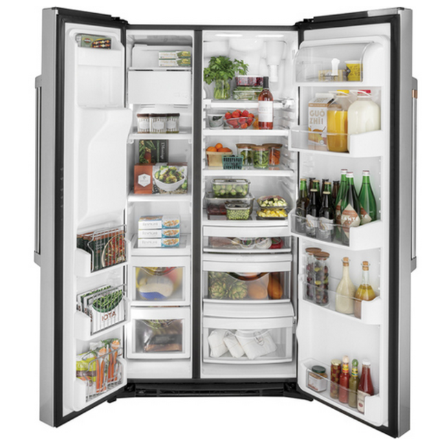 GE Cafe 22 CuFt Refrigerator SXS CZS22MP2NS1