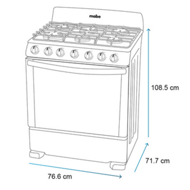 Mabe Mabe Stove 30" S.S. w/ Broiler Mercury EM7646BSIS2