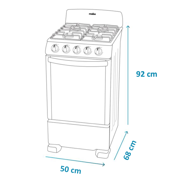 Mabe Stove 20" Mercury EM5041BAIS1