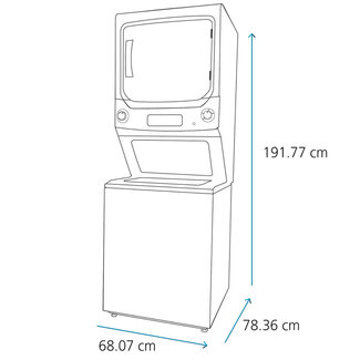 Mabe Mabe Laundry Combo 24kg Diamond Gray, GAS MCL2440PSDG0