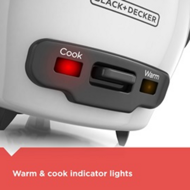 Black & Decker Black & Decker Rice Cooker 3 Cups White RC503