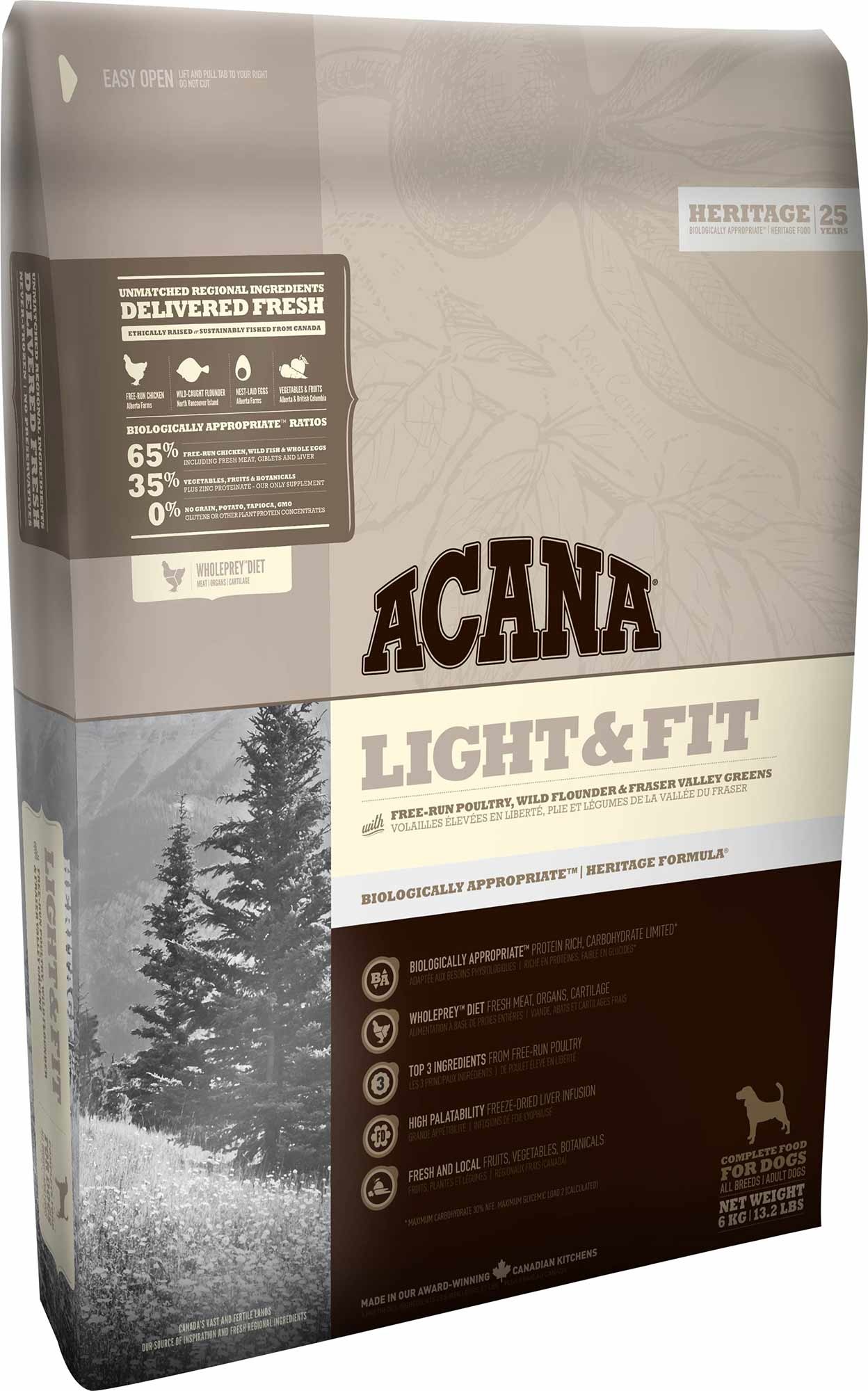 Champion Acana All Canadian Dog Food Light & Fit Dorchester Pet