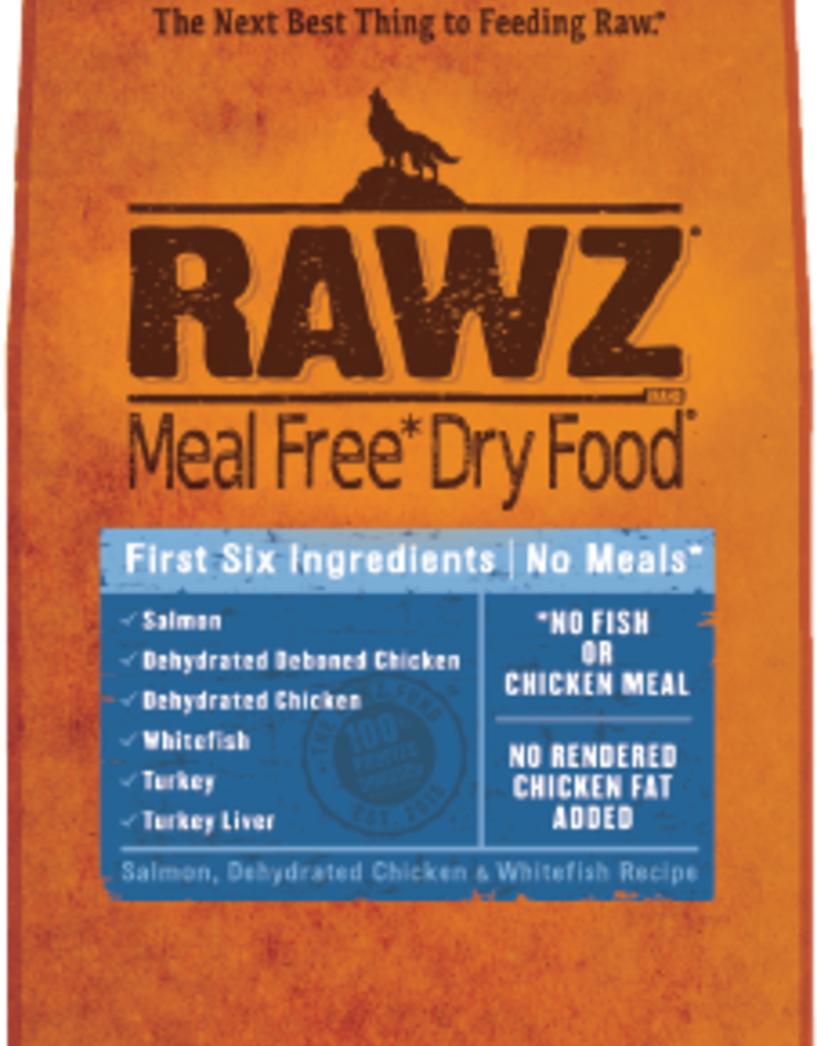 Rawz Rawz Meal Free Dog Food - Salmon, Dehydrated Chicken & Whitefish Recipe