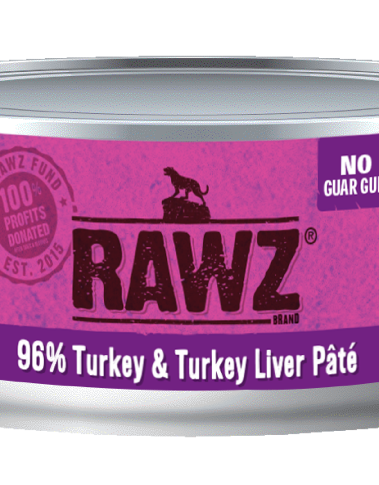Rawz Rawz Canned Cat Food - 96% Turkey & Turkey Liver Pate