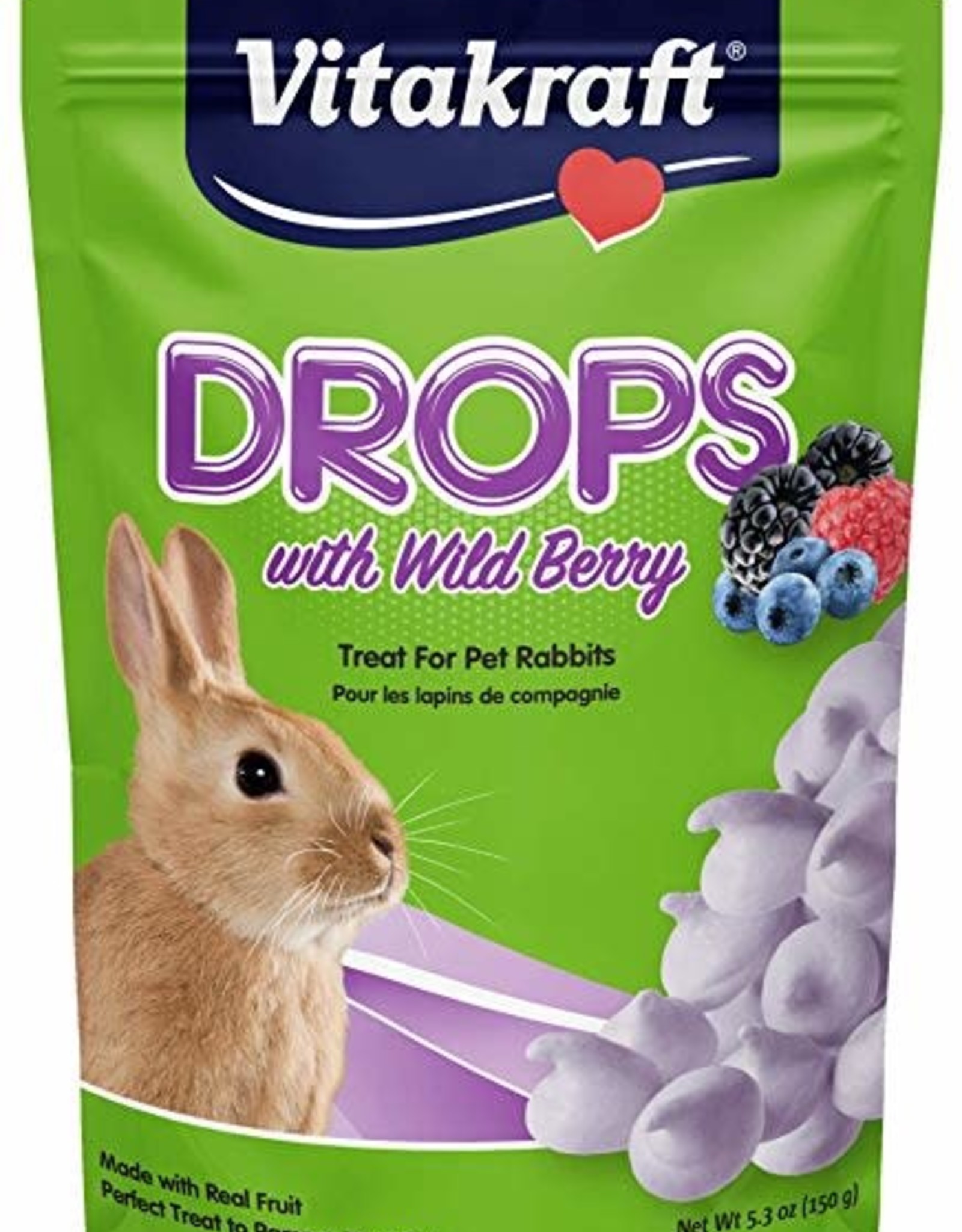 Vitakraft Rabbit Drops Wild Berry 5.3 oz Pouch