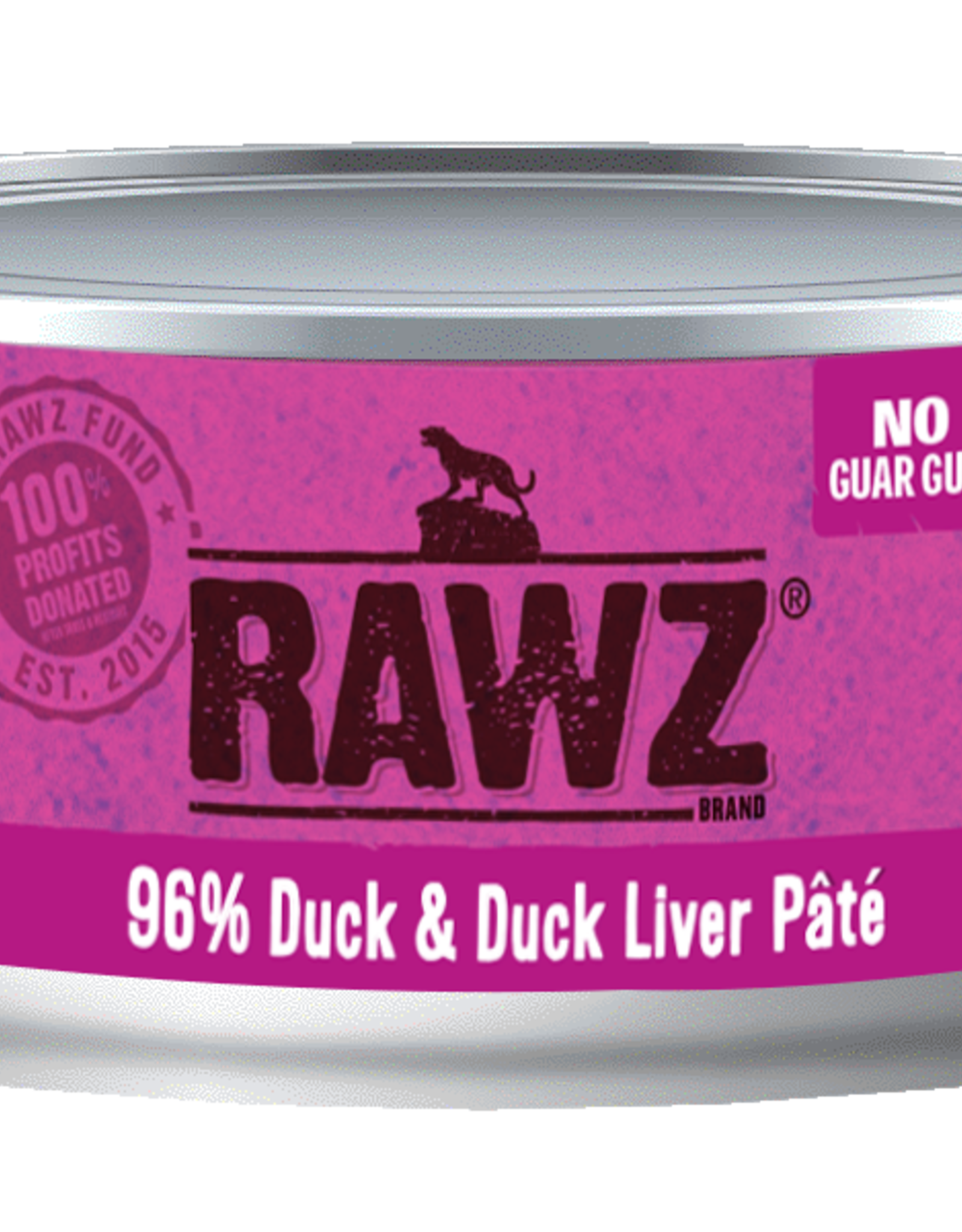Rawz Rawz Canned Cat Food - 96% Duck & Duck Liver Pate 5.5 oz