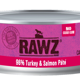 Rawz Rawz Canned Cat Food - 96% Turkey & Salmon Pate 5.5 oz