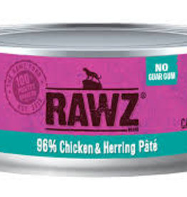 Rawz Rawz Canned Cat Food - 96% Chicken & Herring Pate -