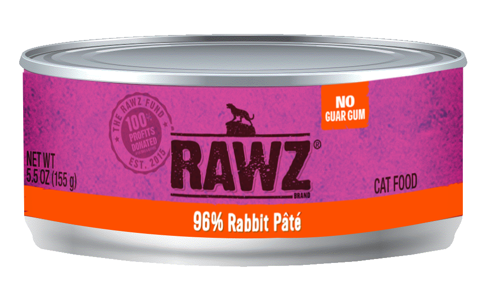 Rawz Canned Cat Food 96 Rabbit Pate Dorchester Pet Care & Supply