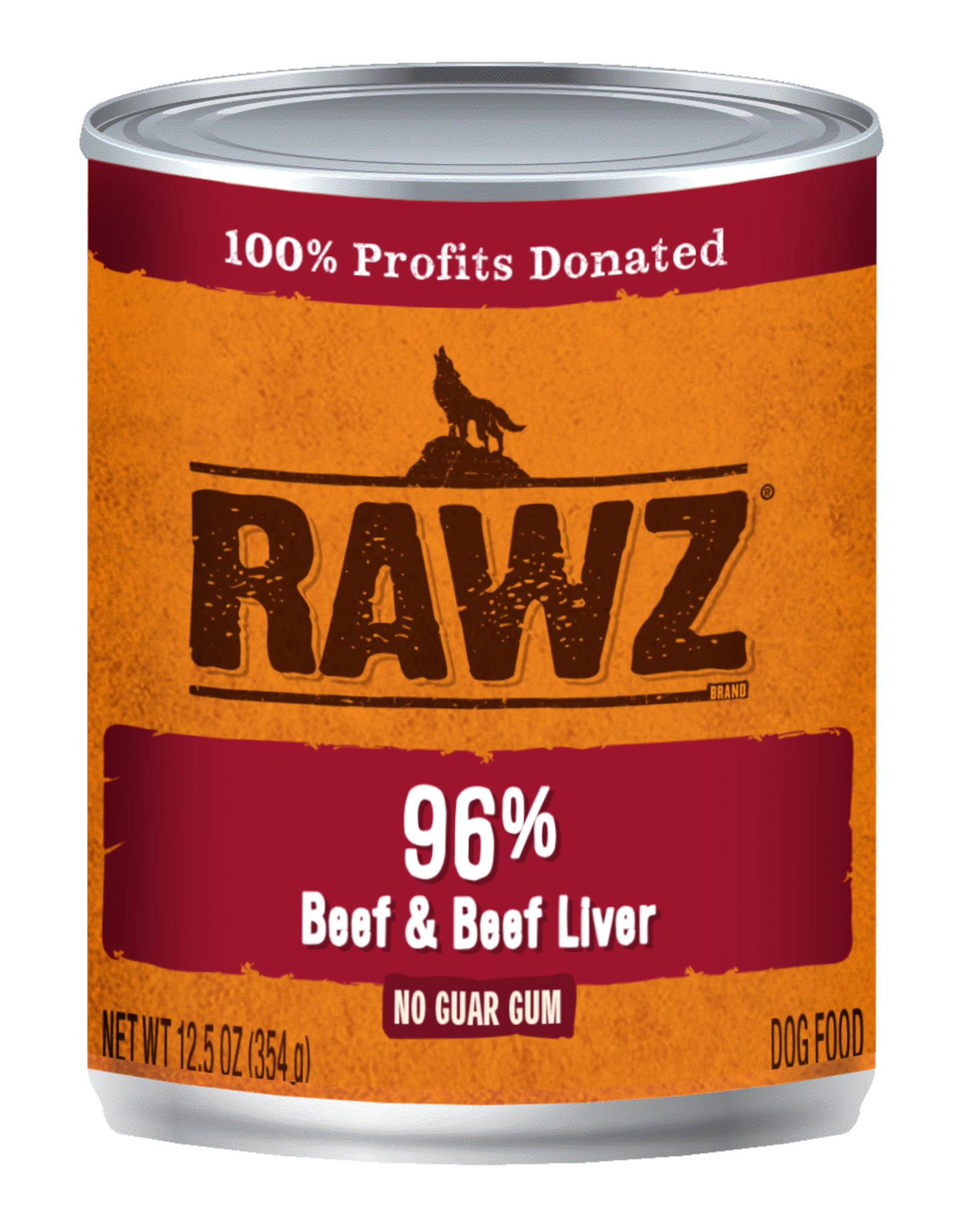 Rawz Rawz canned Dog - Beef & Beef Liver 12.5oz