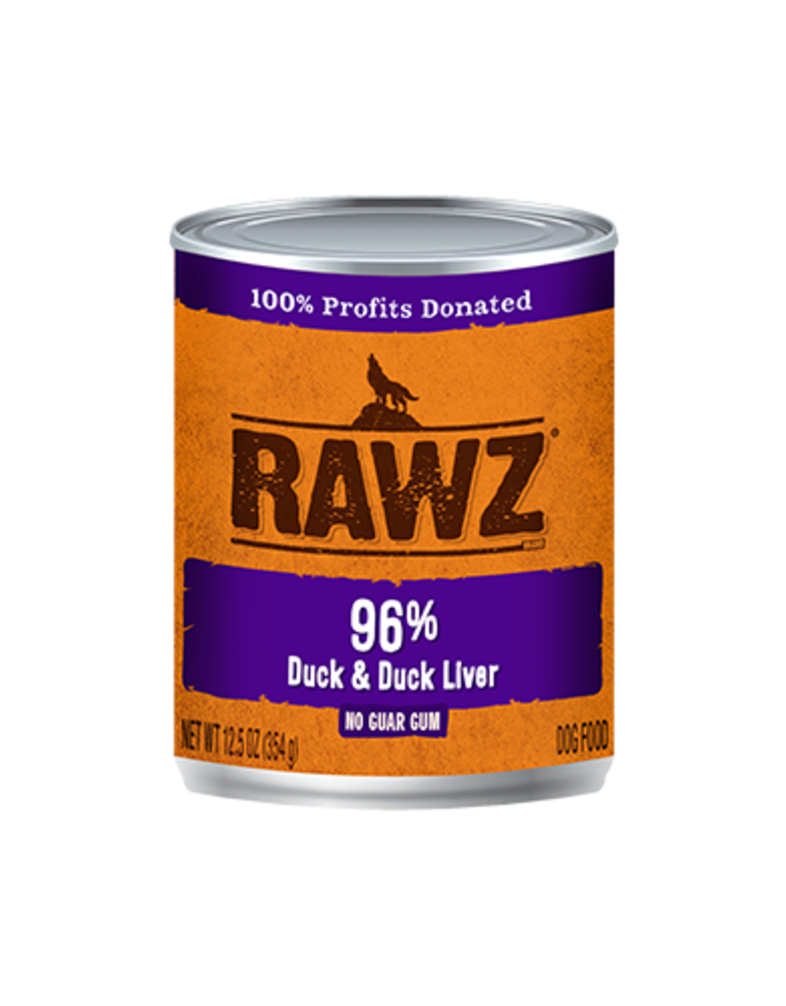 Rawz RAWZ® 96% DUCK & DUCK LIVER WET DOG FOOD 12.5oz