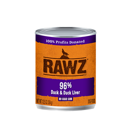 Rawz RAWZ® 96% DUCK & DUCK LIVER WET DOG FOOD 12.5oz