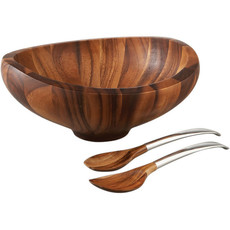 Nambe Nambé Butterfly Salad Bowl with Servers