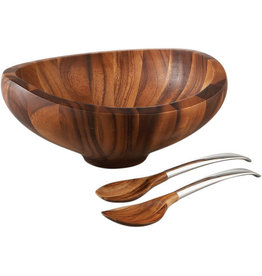 Nambe Nambé Butterfly Salad Bowl with Servers