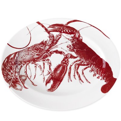 Caskata Caskata Lobsters Red - Oval Platter 16‚
