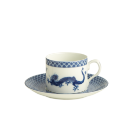 Mottahedeh Mottahedeh Blue Dragon Can Cup & Saucer
