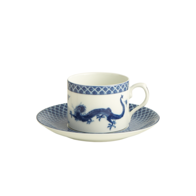 Mottahedeh Mottahedeh Blue Dragon Can Cup & Saucer