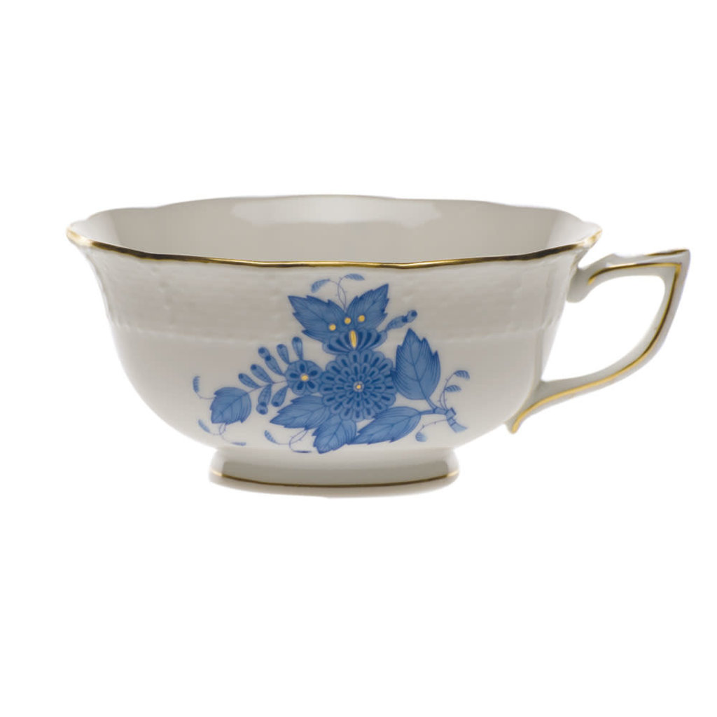 Herend Herend Chinese Bouquet Tea Cup & Saucer- Blue