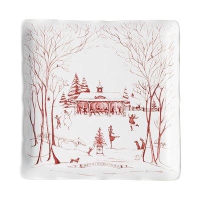 Juliska Country Estate Winter Frolic Ruby Stable Soiree Sweets Tray