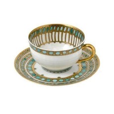 Haviland Mottahedeh Haviland Syracuse Turquoise Cup and Saucer