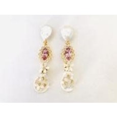 The Pink Reef Pearl & Lavender Crystal Dangle Earring