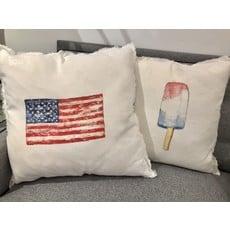 FRENCH GRAFFITI- LINEN PILLOW - Popsicle