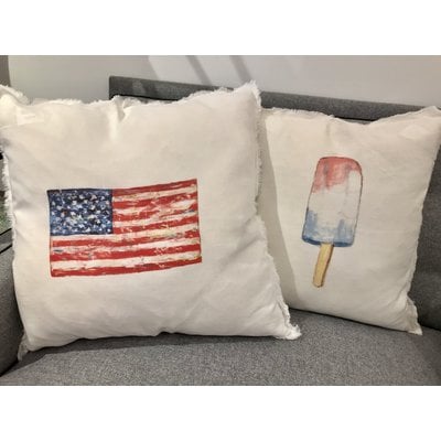 FRENCH GRAFFITI- LINEN PILLOW - Popsicle