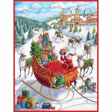 Caspari Caspari Advent Calendar - Santa's Sleigh