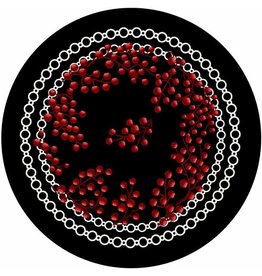 Nicolette Mayer Nicolette Mayer Placemat - Christmas Berries Red Black 16" Round Pebble