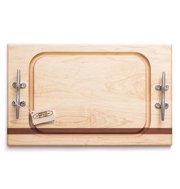 Soundview Millworks Soundview Millworks Steak Board with Handles Single Stripe Special Letter Engraving