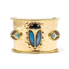 Capucine De Wulf Capucine de Wulf Scarab Night Cuff Blue Labradorite/Black Agate