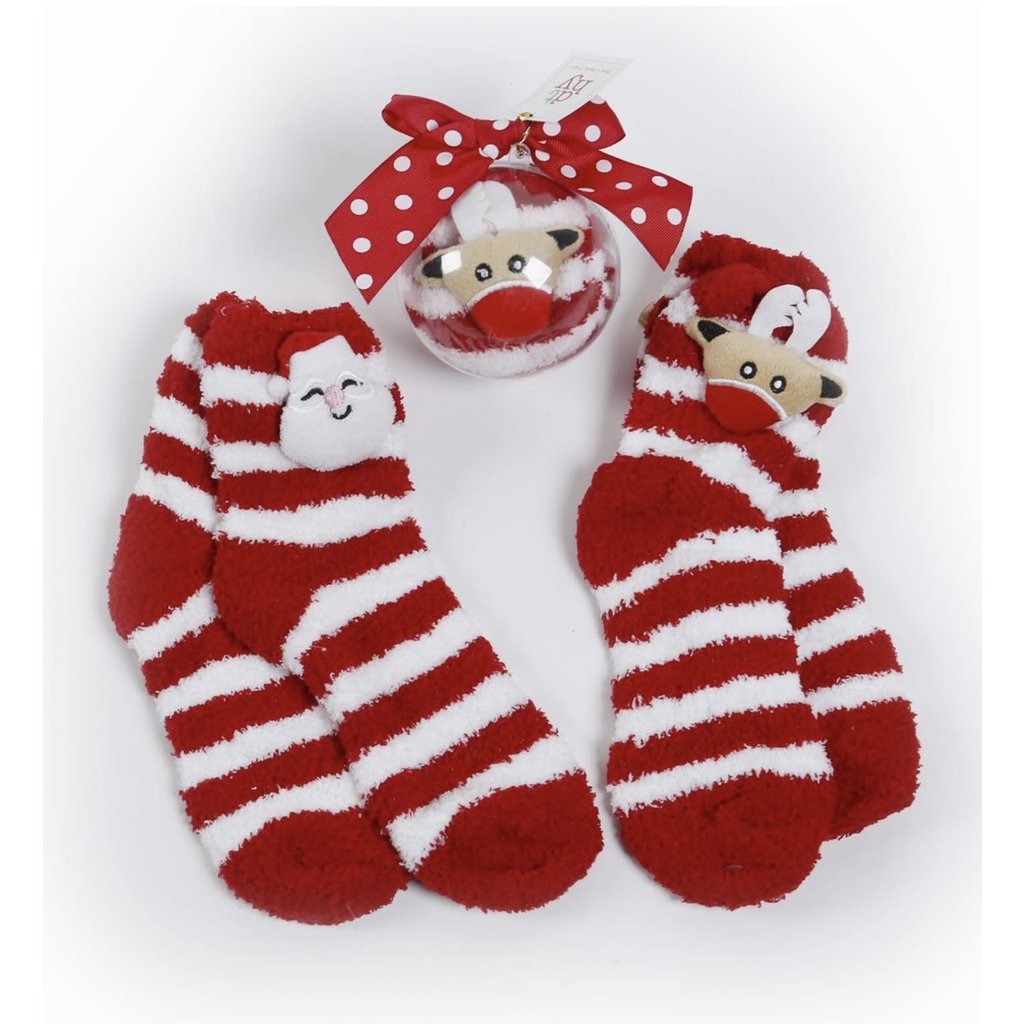 Deck The Halls Y'all Socks In Ornament Gift (Reindeer)