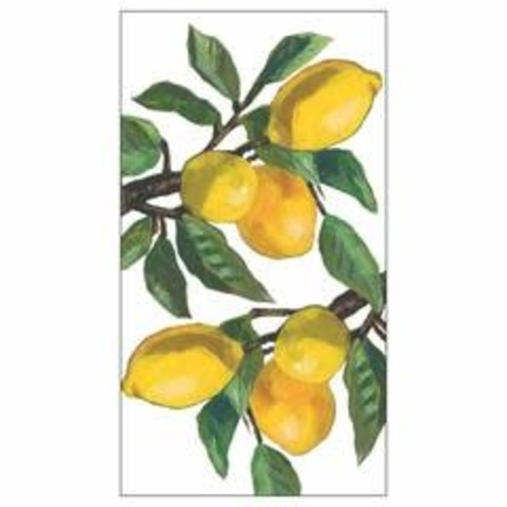 Paperproducts Design PPD Guest Towel - Lemon Musee, White
