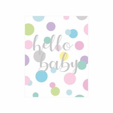 Caspari Caspari Hello Baby Gift Enclosure Cards - 4 Mini Cards & 4 Envelopes