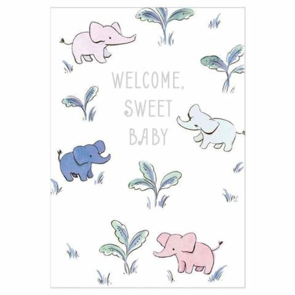 Caspari Caspari Greeting Card - Baby Elephant