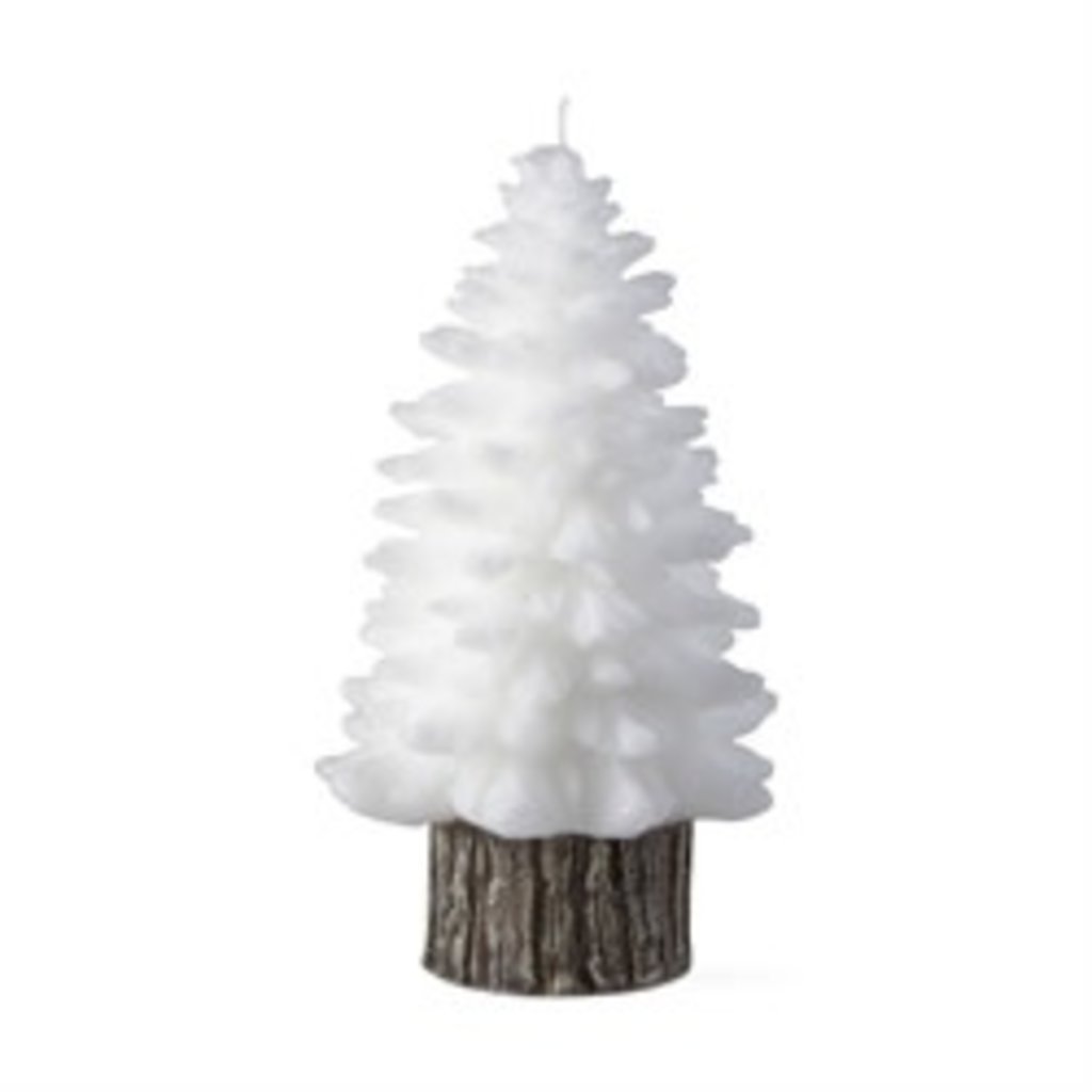 White SPRUCE LG RUSTIC TREE CANDLE