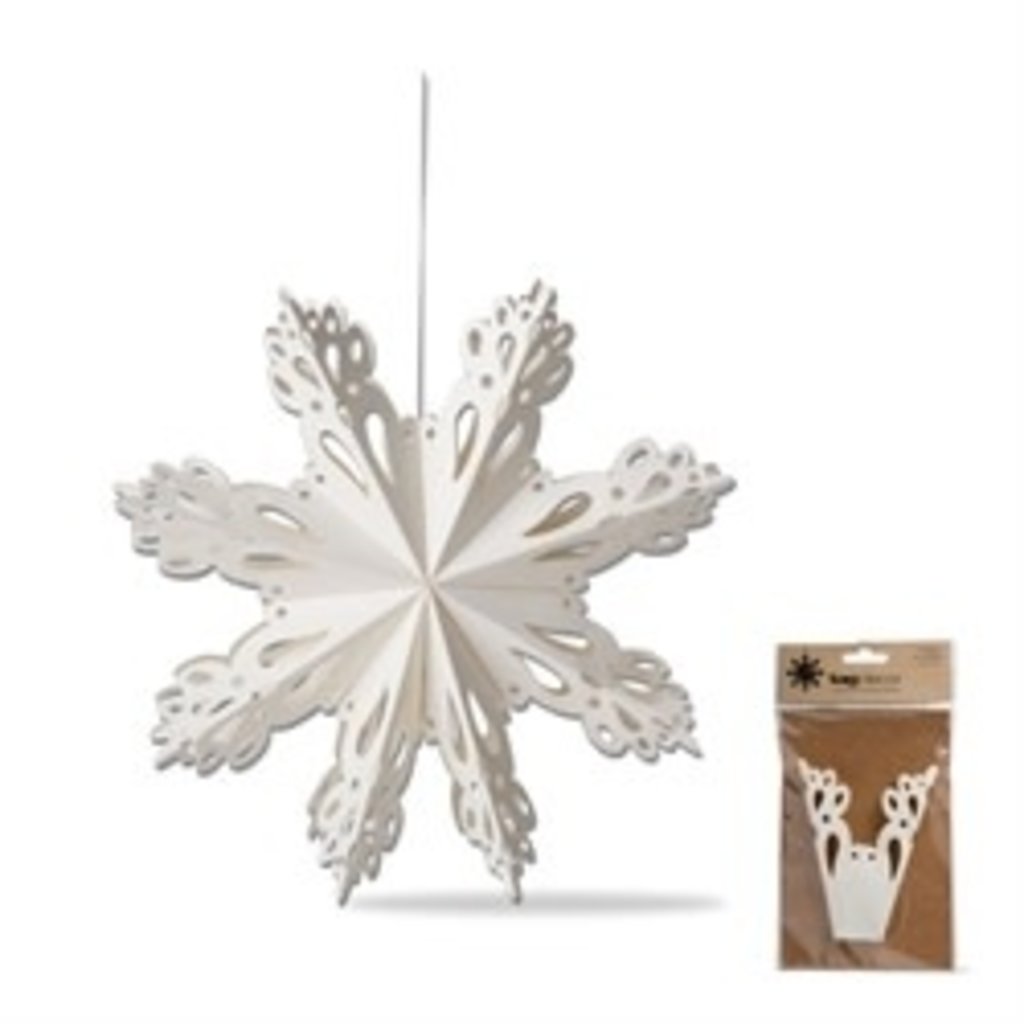 Tag 6 in white snowbird snowflake hanging decor