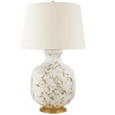 Visual Comfort Visual Comfort Spitzmiller Buatta  large table lamp in gold splatter with shade