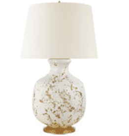 Visual Comfort Visual Comfort Spitzmiller Buatta  large table lamp in gold splatter with shade