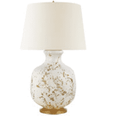 Visual Comfort Visual Comfort Spitzmiller Buatta  large table lamp in gold splatter with shade