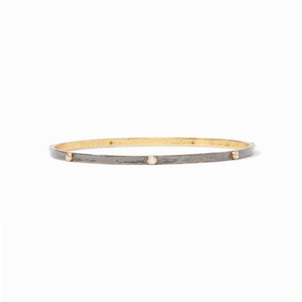 Julie Vos Julie Vos Crescent Bangle Mixed Metal Zircon - Small