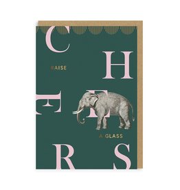 Ohh Deer Ohh Deer Cheers Elephant Greeting Card