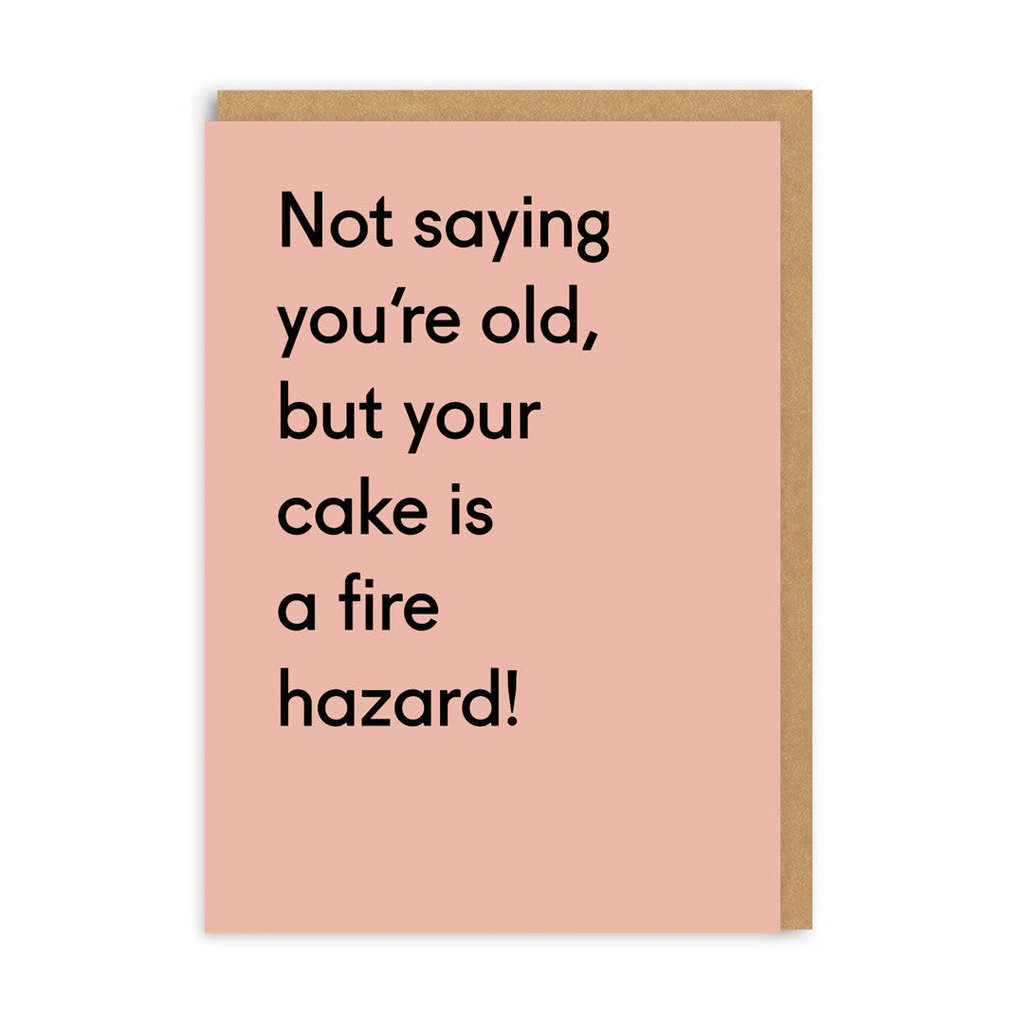 Ohh Deer Ohh Deer Your Cake Is a Fire Hazard Greeting Card