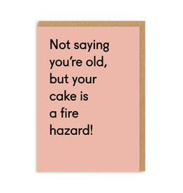 Ohh Deer Ohh Deer Your Cake Is a Fire Hazard Greeting Card